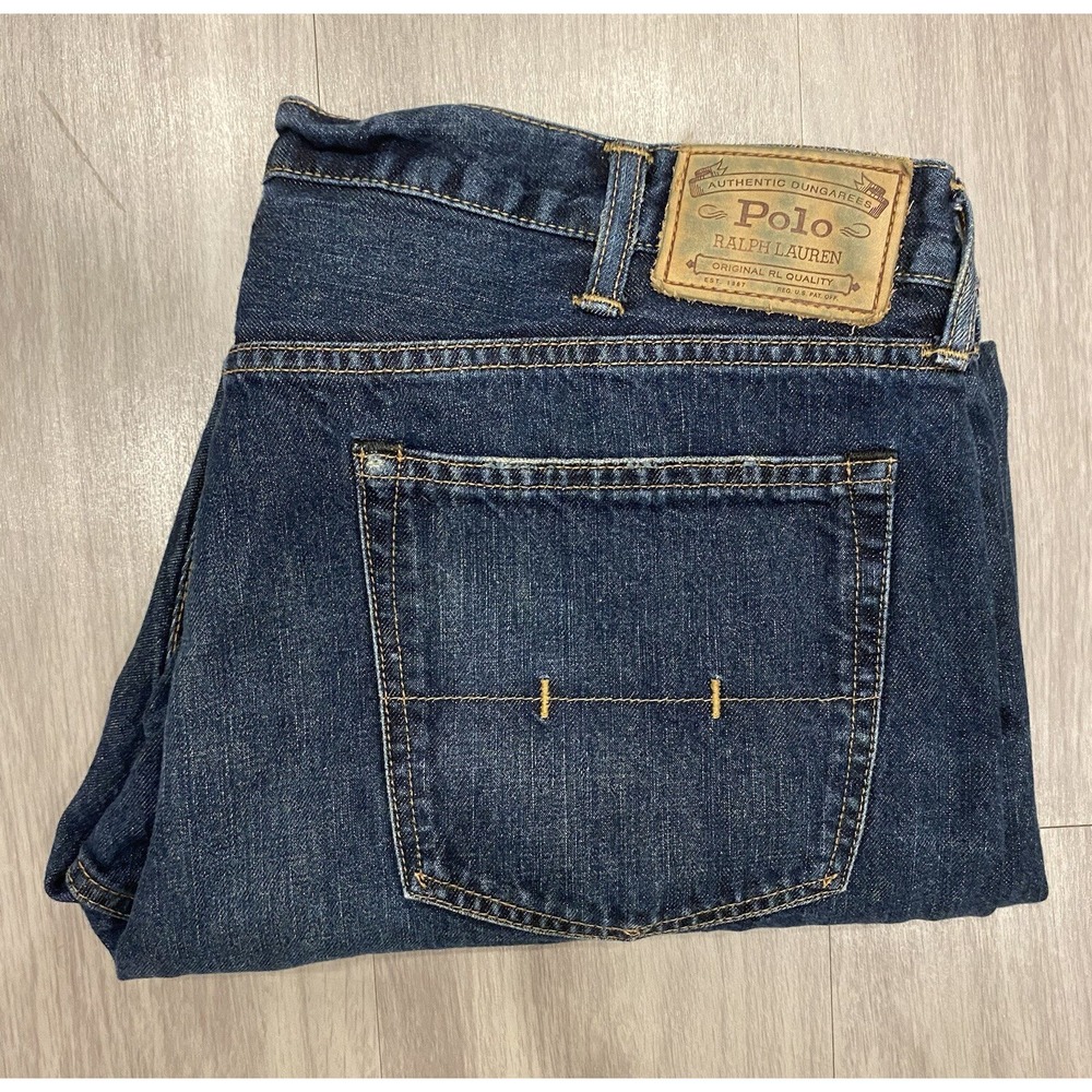 Polo Ralph Lauren Men's Hampton Straight Dark Wash Jeans Size 38 X 30